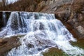 Big beautiful waterfall. Travel in Bulgaria. Royalty Free Stock Photo