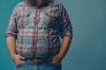 Big beer belly of a man Royalty Free Stock Photo