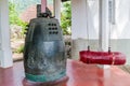 Big bell at Aluvihare Rock Temple, Sri Lan Royalty Free Stock Photo