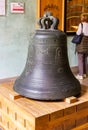 The big bell - exhibit at the museum of the Sforzesco Castle - Castello Sforzesco in Milan, Italy