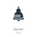 Big bell icon vector. Trendy flat big bell icon from nautical collection isolated on white background. Vector illustration can be Royalty Free Stock Photo