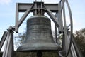 Big bell on the Rememberance place at the Waalsdorpervlakte in the dunes close to Den Haag where members of the resistance where k