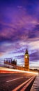 Big Ben with bridge in the evening, London, England, UK Royalty Free Stock Photo