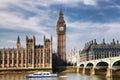 Big Ben with bridge in London, England Royalty Free Stock Photo