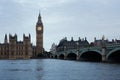 Big Ben, bridge and Thames view in the early morning in London Royalty Free Stock Photo