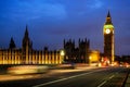 Big Ben Clock Tower and House of Parliament in the night, London Royalty Free Stock Photo