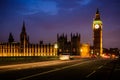 Big Ben Clock Tower and House of Parliament in the night, London Royalty Free Stock Photo