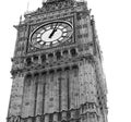 Big Ben clock tower London isolated Royalty Free Stock Photo