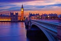 Big Ben Clock Tower London at Thames River Royalty Free Stock Photo