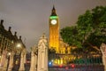 The Big Ben clock tower at night, London, UK Royalty Free Stock Photo