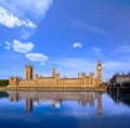 Big Ben Clock Tower and thames river London Royalty Free Stock Photo