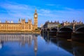 Big Ben Clock Tower and thames river London Royalty Free Stock Photo