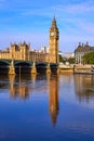 Big Ben Clock Tower and thames river London Royalty Free Stock Photo