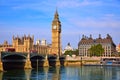 Big Ben Clock Tower and thames river London Royalty Free Stock Photo