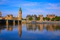 Big Ben Clock Tower and thames river London Royalty Free Stock Photo