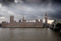 The Big Ben with a dramatic cloudy sky