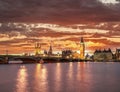 The Big Ben and the House of Parliament in the evening, London, UK Royalty Free Stock Photo