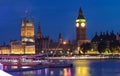 Big Ben and House of Parliament at night, London. Royalty Free Stock Photo