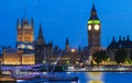 Big Ben and House of Parliament at night, London. Royalty Free Stock Photo