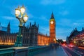 Big Ben and house of parliament at twilight Royalty Free Stock Photo