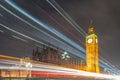Big Ben and the house of Parliaments in London at night Royalty Free Stock Photo