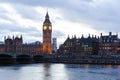 Big Ben and Houses of Parliament in a fantasy sunset landscape Royalty Free Stock Photo