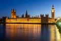 Big Ben and Houses of Parliament at night, London, UK Royalty Free Stock Photo