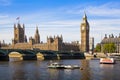 Big Ben and Houses of Parliament on Thames river Royalty Free Stock Photo