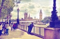 Big Ben and Houses of Parliament on Thames river Royalty Free Stock Photo