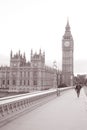 Big Ben and Houses of Parliament from Westminster Bridge; London Royalty Free Stock Photo