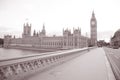 Big Ben and Houses of Parliament from Westminster Bridge; London Royalty Free Stock Photo