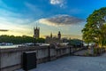 Big Ben, Houses of Parliament and Westminster bridge in London, UK. Royalty Free Stock Photo