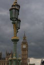 Big Ben and lamppost in London. England Royalty Free Stock Photo