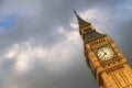 Big Ben in London with clouds background