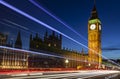 Big Ben London England by Night Royalty Free Stock Photo