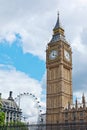 Big Ben and London Eye Royalty Free Stock Photo