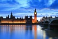 Big Ben London at night Royalty Free Stock Photo