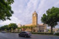 Big Ben, London Street in Bangkok City, Thailand in English concept. England town. Europe architecture. Tourist attraction. United