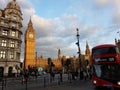 Big ben of London with a sunshine Royalty Free Stock Photo