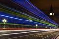 Long Exposure by the Big Ben at Night - London, UK Royalty Free Stock Photo