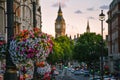 A Picturesque View of London's Big Ben, Seen from Trafalgar Square Royalty Free Stock Photo