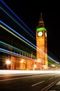 Big Ben Night light stripe Royalty Free Stock Photo