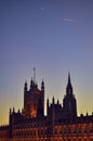 The Big Ben and palace parliament at sunset Royalty Free Stock Photo