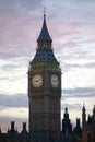 Big Ben and Palace of Westminster at dusk Royalty Free Stock Photo