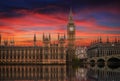 Big Ben, Palace of Westminster (Houses of Parliament) Royalty Free Stock Photo
