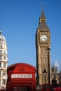 Big Ben and Red Phone Booth Royalty Free Stock Photo