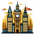 big ben silhouette Royalty Free Stock Photo