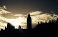 Big Ben silhouette Royalty Free Stock Photo
