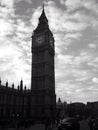 Big Ben silhouette Royalty Free Stock Photo