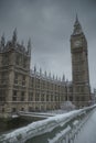 Big Ben on a snowy winter day